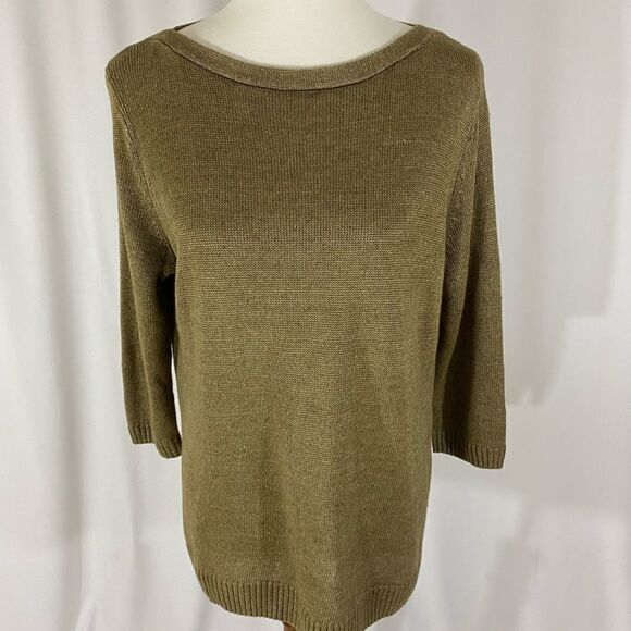 Talbots 💯% Linen Boatneck Sweater - Picture 1 of 8